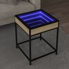vidaXL Table basse avec LED Infinity chêne sonoma 40x40x51 cm