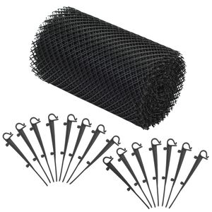 vidaXL Maille de goutti&egrave;re 4 pcs avec clips PEHD 1,08 ㎡