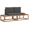 vidaXL Ensemble de canap&eacute;s d'ext&eacute;rieur avec coussin 2 pcs Naturel