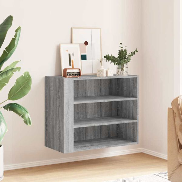 vidaXL Armoire murale sonoma gris 75x35x60 cm bois d'ing&eacute;nierie
