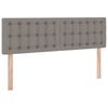 vidaXL Lit avec rangement et LED avec matelas Taupe 140 x 200 cm tissu