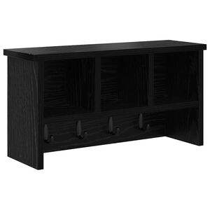 vidaXL Porte-manteau mural Montage mural Ch&ecirc;ne noir 50 x 16 x 26 cm