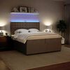 vidaXL Sommier &agrave; lattes de lit et matelas Gris clair 200x200cm Velours