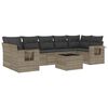 vidaXL Salon de jardin 8 pcs avec coussins gris clair r&eacute;sine tress&eacute;e