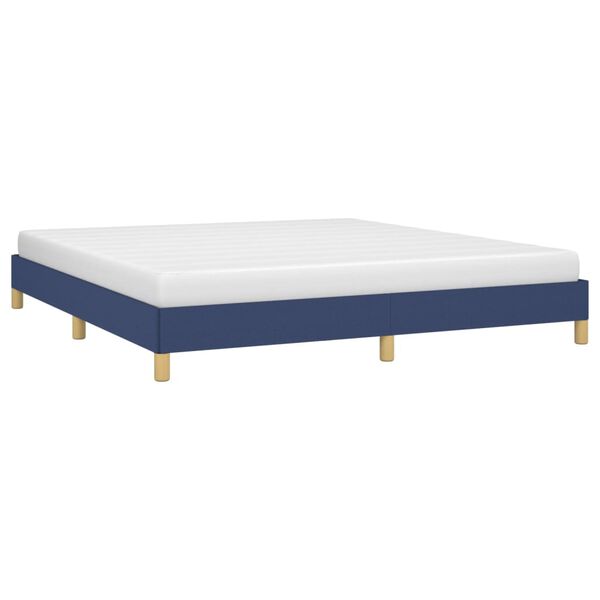 vidaXL Cadre de lit sans matelas bleu 180x200 cm tissu