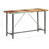 vidaXL Ensemble de bar 9 pcs Bois de récupération et cuir véritable