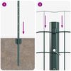 vidaXL Cl&ocirc;ture avec poteau Vert 0,6 x 10 m Acier et PVC