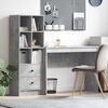 vidaXL Bureau avec tiroir 2 pcs Gris b&eacute;ton
