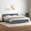 vidaXL Sommier &agrave; lattes de lit et matelas gris fonc&eacute; 200x210cm velours