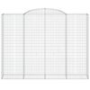 vidaXL Paniers &agrave; gabions arqu&eacute;s 9 pcs 300x50x220/240 cm fer galvanis&eacute;