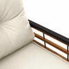 vidaXL Banc &agrave; couches en bois avec coussin Uni Cr&egrave;me 114 x 55 x 77 cm