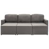 vidaXL Canap&eacute;-lit modulaire 3 places Taupe Tissu