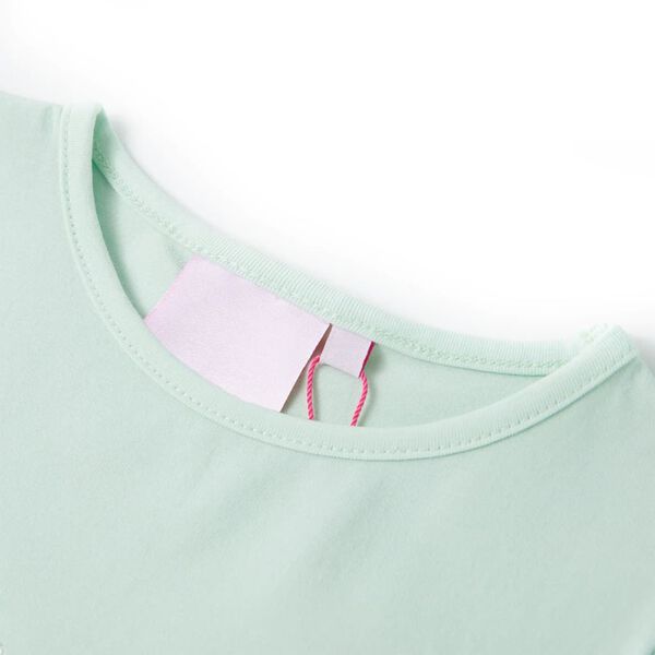 T-shirt pour enfants &agrave; mancherons menthe clair 116