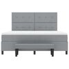 vidaXL Lit &agrave; ressorts avec matelas Gris clair 180 x 200 cm tissu