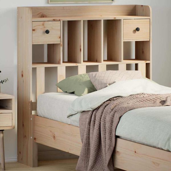 vidaXL T&ecirc;te de lit avec rangement 100 cm bois massif de pin