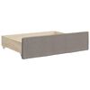 vidaXL Lit de jour avec gigogne et tiroirs sans matelas taupe 80x200cm
