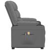vidaXL Fauteuil de massage Gris Similicuir