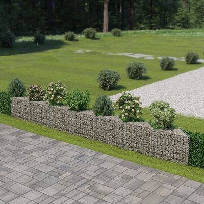 vidaXL Mur de gabion Acier galvanisé 450x30x50 cm