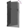 vidaXL Porte de Jardin Noir 85 x 175 cm Acier peint par poudre
