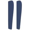 vidaXL Sommier &agrave; lattes de lit avec matelas Bleu 200x200 cm Tissu