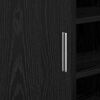 vidaXL Cabinet de salle de bain avec porte Ch&ecirc;ne noir 63 x 29 x 55 cm
