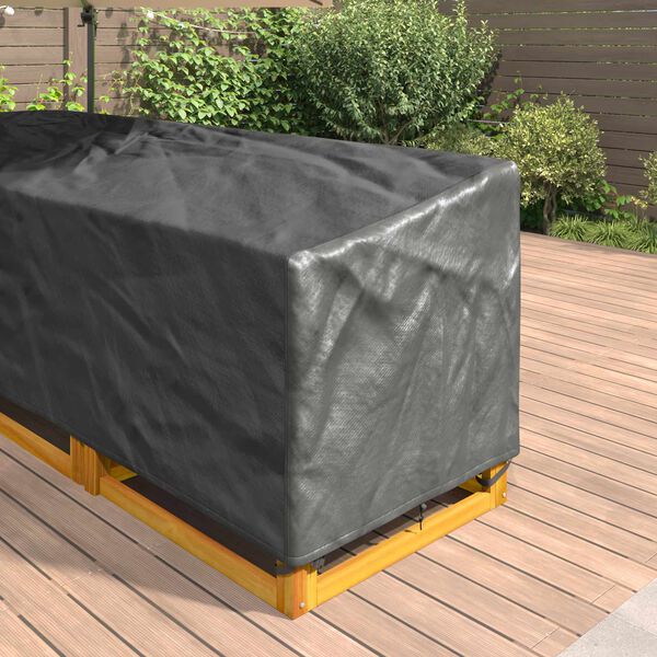 vidaXL Housse pour meubles Noir 250 x 180 x 80 cm Tissu Oxford 210D