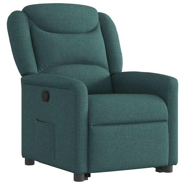vidaXL Fauteuil inclinable vert fonc&eacute; tissu
