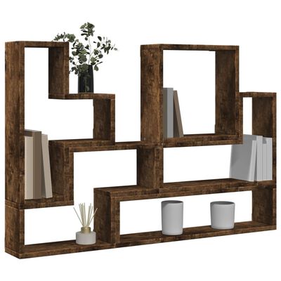 vidaXL Étagère murale chêne fumé 96x12x64 cm bois d'ingénierie