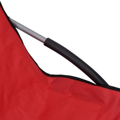 vidaXL Chaises de plage pliables 2 pcs Rouge Tissu