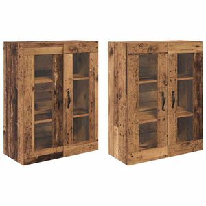 vidaXL Cabinets muraux 2 pc Bois Ancien 69,5 x 34 x 90 cm