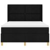 vidaXL Lit &agrave; ressorts avec matelas Noir 140 x 200 cm tissu