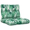 vidaXL Coussins de palette lot de 2 motif de feuilles tissu