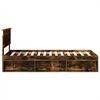 vidaXL Cadre de lit Ch&ecirc;ne fum&eacute; 100 x 200 cm Bois d'ing&eacute;nierie