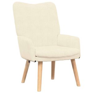 vidaXL fauteuil Cr&egrave;me 63 x 67 x 94 cm tissu