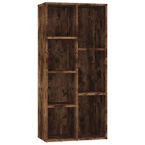 vidaXL Armoire &agrave; livres Ch&ecirc;ne fum&eacute; 50x25x106 cm