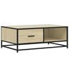 vidaXL Table basse ch&ecirc;ne sonoma 90x57x35 cm bois d'ing&eacute;nierie et m&eacute;tal