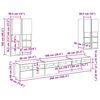 vidaXL Ensemble de meuble TV mural 7 pcs Ch&ecirc;ne noir Bois d'ing&eacute;nierie
