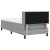 vidaXL Lit &agrave; ressorts avec matelas Gris clair 200 x 80 cm Polyester