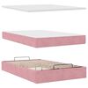 vidaXL Cadre de lit ottoman avec matelas rose 120x190 cm velours