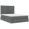 vidaXL Lit avec rangement et LED Gris fonc&eacute; 140 x 190 cm Polyester