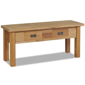 vidaXL Banc d'entr&eacute;e teck massif 90 x 30 x 40 cm