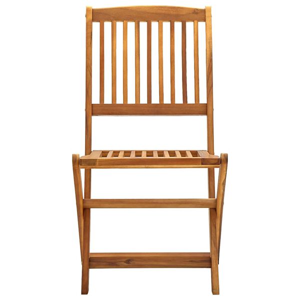 vidaXL Chaises pliables d'ext&eacute;rieur lot de 4 Bois d'acacia solide