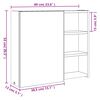 vidaXL Armoire de salle de bain &agrave; miroir avec LED gris 60x13x52 cm