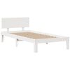 vidaXL Lit biblioth&egrave;que sans matelas blanc 135x190 cm bois pin massif