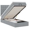 vidaXL Lit ottoman avec matelas gris clair 100x200 cm tissu