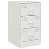 vidaXL Tables de chevet 2 pcs blanc 34,5x39x62 cm acier