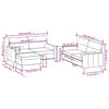 vidaXL Ensemble de canap&eacute;s 3 pcs coussins d&eacute;coratifs et coussins Noir