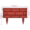 vidaXL Cl&ocirc;ture de jardin avec design de briques 11 pcs