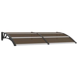 vidaXL Auvent de porte Noir 200x100 cm PC