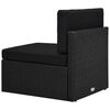 vidaXL Salon de jardin 7 pcs R&eacute;sine tress&eacute;e Noir
